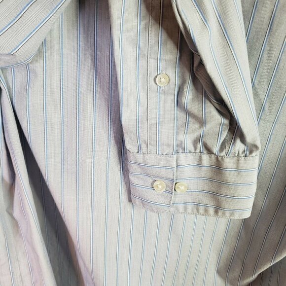 VAN Heusen Mens size 16 - 16½ 34/35 slim fit blue stripes. T54 - Picture 8 of 8